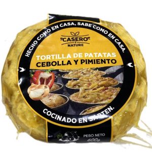 Tortilla de Patatas con Cebolla y Pimiento
