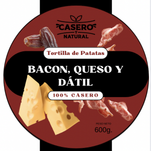 Tortilla de Patatas con Bacon, Queso y Dátil